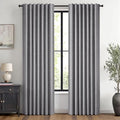 MIULEE 100% Blackout Linen Curtains 42 x 63 Inch Glacier Gray 2 Panels | by MIULEE