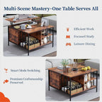 Coffee Table with Storage, Lift Top Coffee Table with Display Shelf and Hidden - Image 5