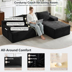 96" Cloud Sectional Couch with L-Shape Chaise, Modular Comfy Sofa Chaise Longue - Image 3