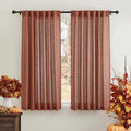 RYB HOME Light Filtering Linen Sheer Curtains 72 inch Long by RYBHOME