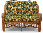 Malibu Lounge Loveseat Sofa Natural Rattan Wicker Handmade Design - Image 3