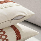 MIULEE Set of 2 Fall Rust Decorative Pillow Covers 20x20 | Farmhouse Boho Couch - Image 5