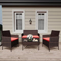 GarveeLife 4-Piece Patio Furniture Set, Rattan Outdoor Furniture by GarveeLife
