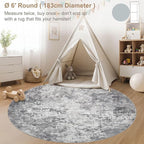 UERMEI 6ft Round Area Rug Living Room Rugs - Image 5