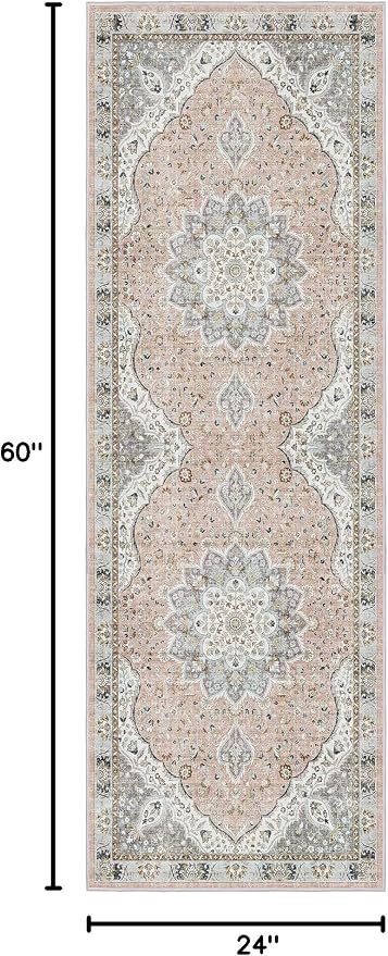 Madane Hallway Runner Rug 2x5 Washable Entry Rugs Non-Slip, Soft Low-Pile - Image 2