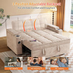 65'' 3-in-1 Convertible Sofa Bed - Image 4