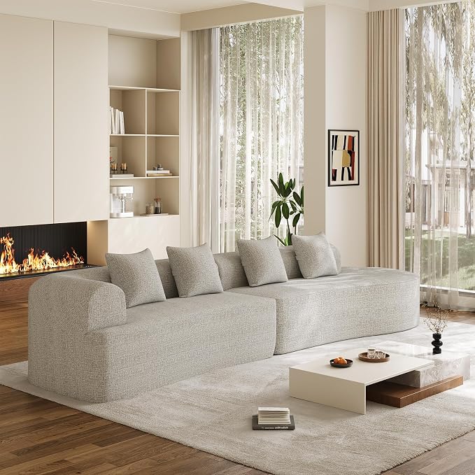 147" Oversized Sectional Sofa for Living Room, Modern Luxury Plush Chenille - Image 9