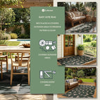 Lahome Green Easy Jute Front Porch Rug, 3x5 Semi Circle Outdoor Rug | Non Slip - Image 2
