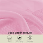 Pink Valances for Windows, Modern Solid Mini Small Window Curtains for Cafe - Image 3