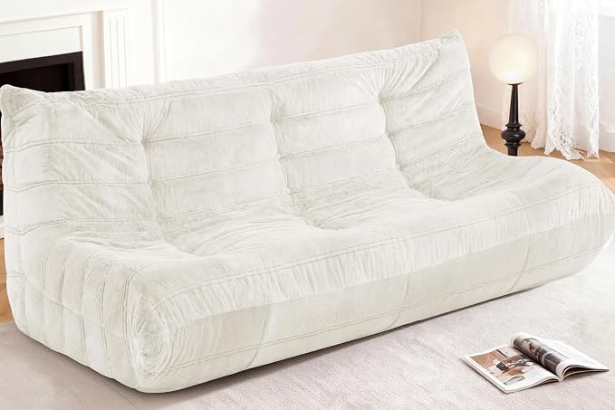 Bean Bag 3-Seater Chair Big Sofa Beanbag Chair by Cansunna