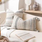 Gray Decorative Lumbar Pillow Cover 14x24, Farmhouse Lumbar Throw Pillow - Image 5