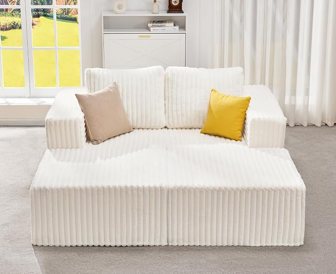 Hobestluk Modular Sectional Sofa Memory Foam Couch Sofa Bed Loveseat by YourHomeDeservesMore