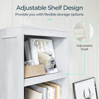 LINSY HOME 5-Shelf Bookcase, Narrow Bookshelves Floor Standing Display Storage - Image 8
