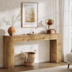 Solid Wood Console Table, 63-Inch Farmhouse Sofa Table Behind Couch - Image 7