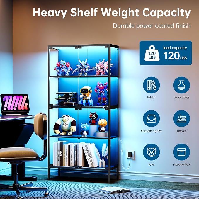 PEUKC 65" Glass Display Cabinet - Image 3