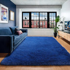 Navy Blue 6x9 Area Rugs for Living Room Bedroom, Large Fluffy Bedside Throw Rug - Image 7