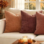 MIULEE Fall Decorative Orange Couch Throw Pillow Covers 20x20 Inch 2 Pack | - Image 2