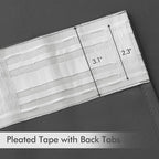 MIULEE Grey Back Tab Blackout Curtains 52x90 Inch Long 2 Panels Set | Rod - Image 4