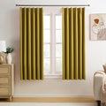 Yellow Pinch Pleated Curtains 72 Inch Length 2 Panels Set Noise Cancelling by KEQIAOSUOCAI