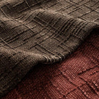 MIULEE Chenille Textured Throw Pillow Covers Reddish Brown 20x20 Set of 2 | - Image 2