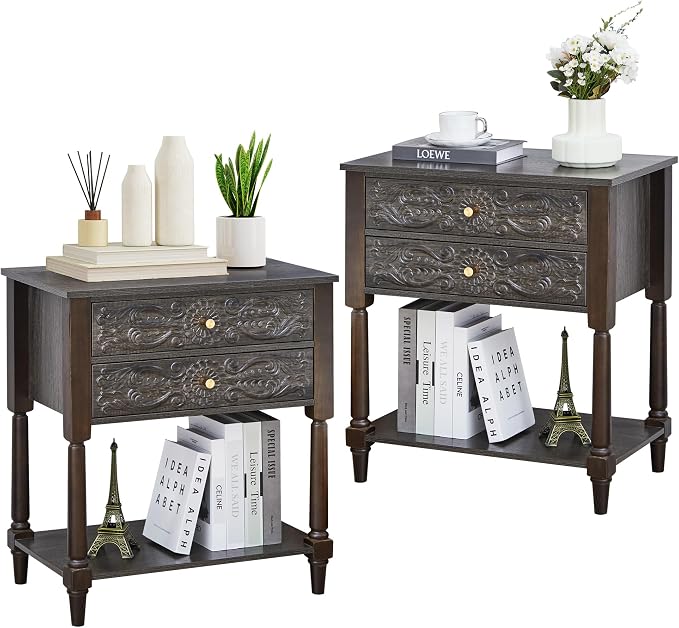 Nightstand, Farmhouse Bedside Table - Image 8