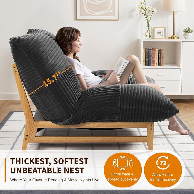 Oversized Cloud-Like Couch Single Seat, Extra-deep Seat Soft - Image 4