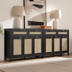SICOTAS Rattan Sideboard Buffet Cabinet - Image 4