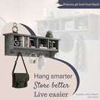 Alaterre Furniture Pomona Entryway Coat Rack – Rustic Farmhouse 48-Inch - Image 4