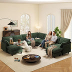 Ihanherry 141" Oversized V-Shaped Modular Sectional Couch, 9-Seater Cloud Sofa - Image 2