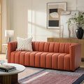 HULALA HOME 83" Genuine Leather Sofa by HULALAHOME