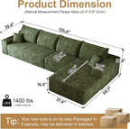 AUGOP 136" Sectional Couches for Living Room Modern Modular Sofa - Image 2