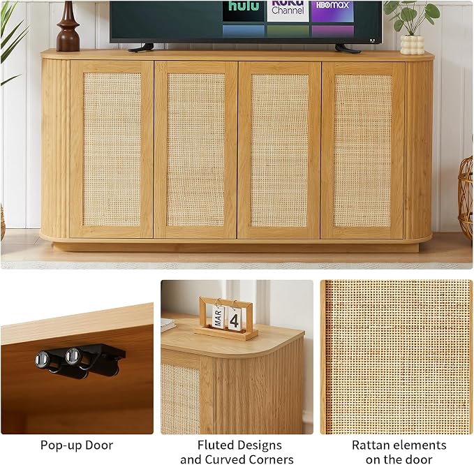 LKTART 64" Sideboard Buffet Cabinet - Image 4