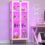 UNICOLY Display Cabinet with Glass Doors, Glass Display Cabinet with 8 Color by For30YearsWehavespecializedinsteelfurniture