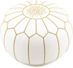 Marrakesh Gallery Genuine Leather Round Pouf Unstuffed by MarrakeshGallery