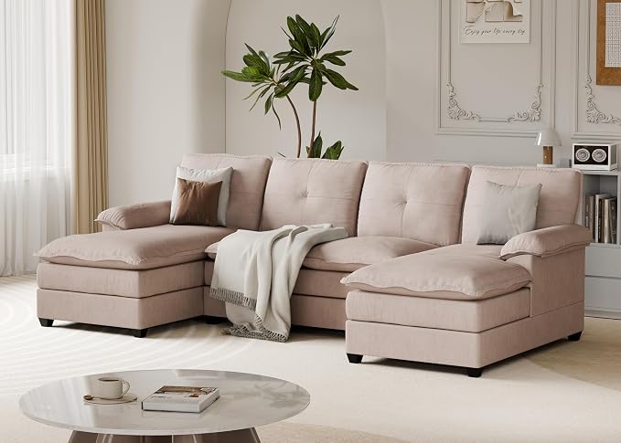 110" U-Shaped Sectional Sofa by Meilocar