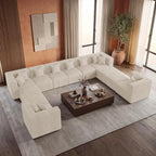 MONVANE Modular Sectional Sofa, Oversized 12 Seat Convertible U Shaped Couch - Image 4