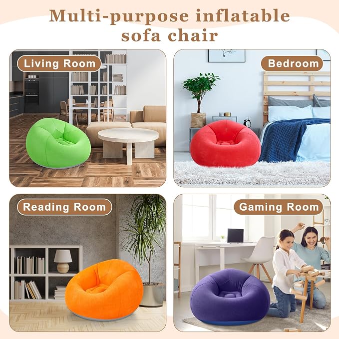 Realspring 6 9 12 Pcs Inflatable Bean Bag Chairs - Image 6