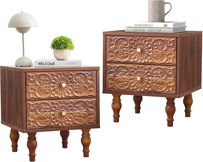 Nightstand, Farmhouse Bedside Table by Unknown