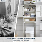 ACCOHOHO Over The Toilet Storage Cabinet, Farmhouse Bathroom Cabinet - Image 4
