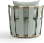 First of a Kind Swivel Chair in Mint Green Fabric - Image 5