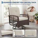 Garvee 3 Pieces Patio Furniture Set, Outdoor Swivel Glider Rocker Set - Image 4