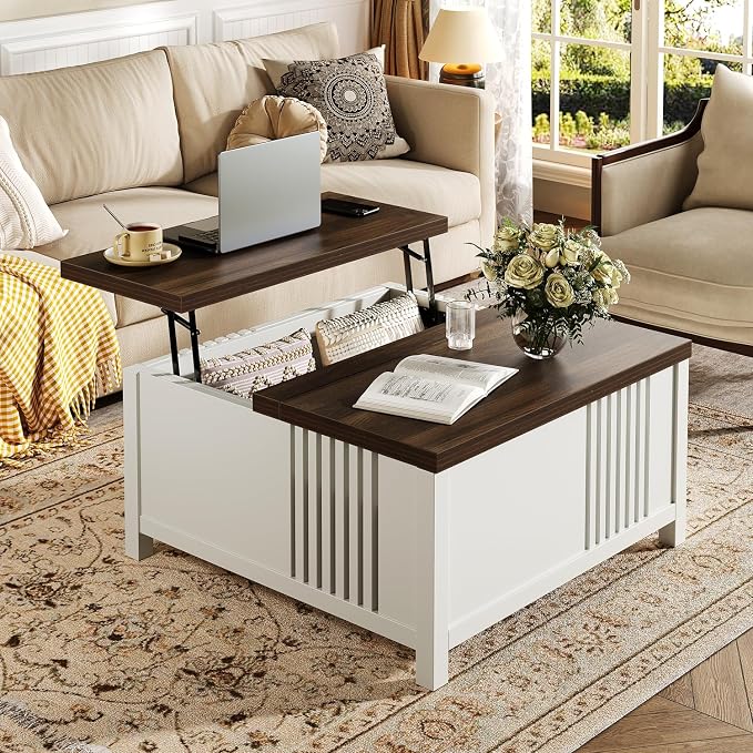 knoworld Farmhouse Lift Top Coffee Table - Image 7