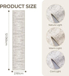 2x12 Runner Rug Non Slip, Washable Hallway Runner Rug, Taupe | Long Neutral Rugs - Image 2