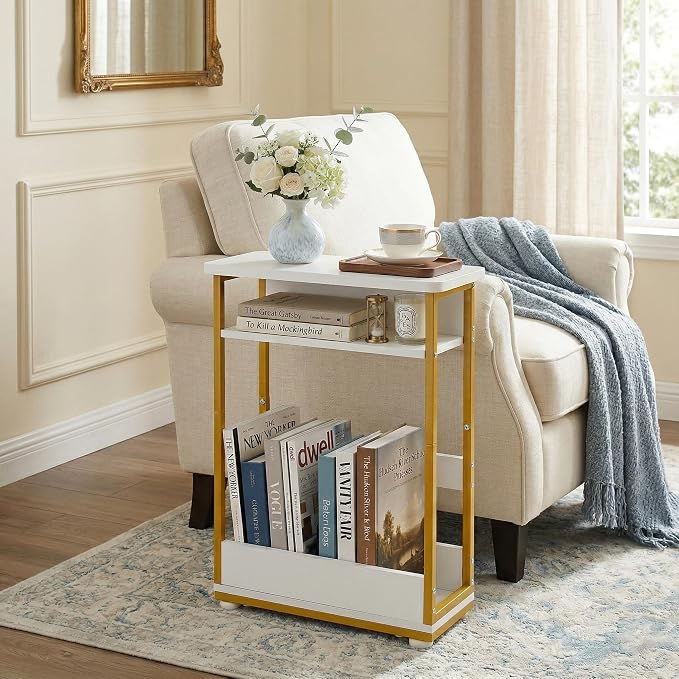 Narrow Side Table, 3-Tier Slim End Table - Image 2