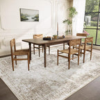Area Rug 10x12 Washable Rug, Vintage Boho Medallion Rugs Non-Slip Soft Low Pile - Image 3