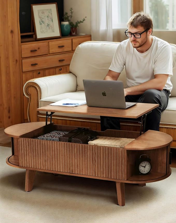 Oval Lift Top Coffee Table - Image 8
