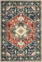 Yamaziot Washable Area Rug, 2x3 Small Boho Vintage Entryway Non-Slip Rug | - Image 2