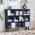 LEYAOYAO 10 Cube Bookshelf, 3 Tier Vintage 55" Wide Bookcase by LEYAOYAO-Findtheshiningpointofyourideallife%EF%BC%81