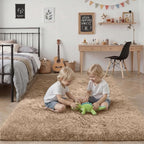 9x12 Area Rug Living Room Bedroom: Fluffy Plush Shag Carpet Beige | - Image 7