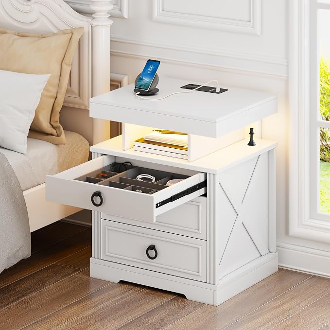 WOOVIVS Side Table with Gun Drawer - Image 9